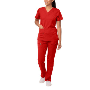 <span class=keywords><strong>Divisa</strong></span> Medica da Donna Nuovo Stile 2024, Completo Uniforme da <span class=keywords><strong>Infermiera</strong></span> con Top con Zip a V e Pantaloni Jogger Elasticizzati da Ospedale all'Ingrosso - Product Image 5