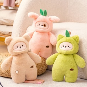 Coussin en peluche courte en coton PP, motif dessin animé <span class=keywords><strong>Nicole</strong></span> Fruit Pêche, mignon, pour la maison, la voiture, le canapé ou le bureau, hauteur 31-50 cm - Product Image 1