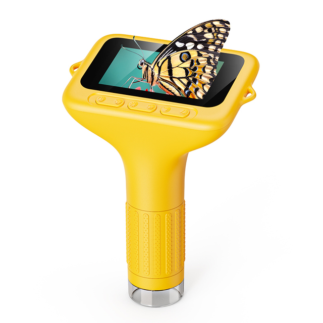 New Model 385 Portable Children's Educational Toy 2MP 1000X Magnification 8 LEDs PC Compatible 3Inch Screen Digital Microscope