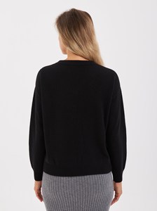 Pull en cachemire à col en V et manches longues pour femme, style décontracté, minimaliste, tricoté uni, idéal pour l'hiver, anti-boulochage, coupe classique - Product Image 3