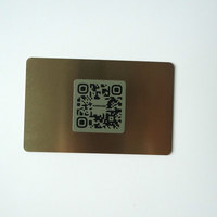Carte de membre REERFID CR80 213/215/216 avec puce NFC, en acier inoxydable 304/cuivre noir/doré, étanche, protocole ISO 14443A