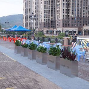 Produttore grande scatola rettangolare fioriera all'ingrosso vasi da fiori sollevati da <span class=keywords><strong>giardino</strong></span> <span class=keywords><strong>in</strong></span> acciaio vaso fioriera - Product Image 4