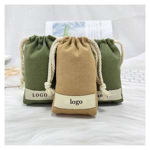 ถุงผ้าฝ้ายขนาดเล็ก 9*13.5*2 ซม. แบบกำหนดเอง ถุงใส่เครื่องประดับผ้าฝ้าย ถุงผ้าแคนวาสใส่เครื่องประดับ - Product Image 1