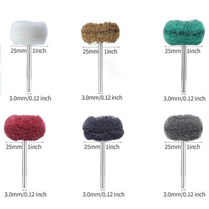 Almohadillas de pulido de 25 mm con mango de 3.0 mm, suaves, no abrasivas, de forma cilíndrica para pulido con amoladora de troqueles - Product Image 1