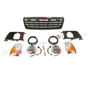 Parrilla Delantera para Toyota Land Cruiser LC100 1998-2006, Parrilla Deportiva, Kit de Carrocería, Accesorios para Auto - Product Image 5
