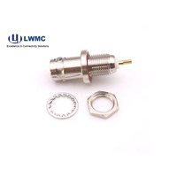 Conector coaxial de cable hembra/macho BNC, mamparo hembra BNC recto montado con olla de soldadura