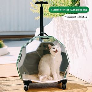 Luxury Portable Solid Space Capsule Pet Carrier Transparent Small Dog Travel Box <b>Stroller</b> Outdoor <b>Cat</b> Bag for Car <b>Cat</b> Dog Travel - Product Image 6