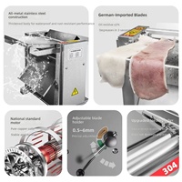 Machine automatique à trancher la viande, trancheuse longue pour peau de porc / machine à peler la peau de porc, machine à découper la viande de bœuf