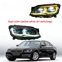 Phare LED de style G12 amélioré pour BMW Série 7 F01 F02 2009-2012, DRL Jaune Blanc, Plug and Play, Lampe avant