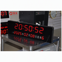 Reloj Esclavo LED con Calendario Perpetuo Yantai Chijiu, Sincronización NTP, Pantalla con Sensor de Temperatura y Humedad para Hospital