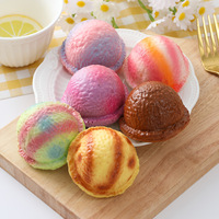 Boule de crème glacée artificielle en PVC, modèle de dessert, décoration de table, accessoire photo