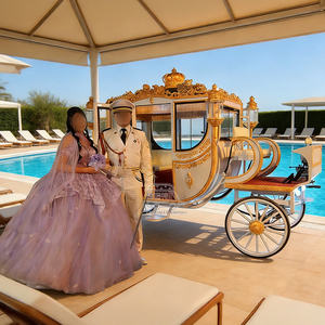 Carroza de Caballos Blanca para Bodas, Carroza Turística, Carroza Nupcial Victoria, Carrozas de Caballos para Transporte Especial - Product Image 1