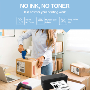 Bluetooth Impressora De Etiquetas Térmicas Sem Fio Pequeno Envio Impressora De Etiquetas 4X6 Compatível com iPhone Android Mac Window - Product Image 6