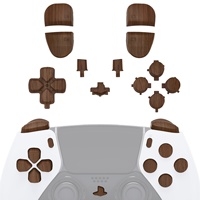 Kit de remplacement complet de boutons en grain de bois pour manette PS5 Edge, kit de modification personnalisé