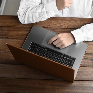 Hot Menjual Real Kulit Woven Pola Grosir Seri Pelindung Laptop Cover Brown Case untuk Macbook Case 13 Inch Kulit