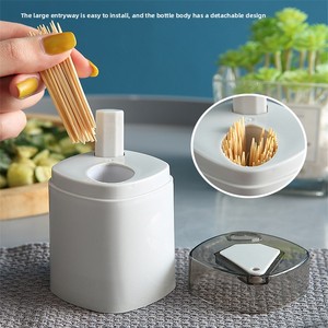 Portable Creative Automatic Press Type <b>Toothpick</b> Cylinder Box New Plastic Portable <b>Toothpick</b> Can - Product Image 4