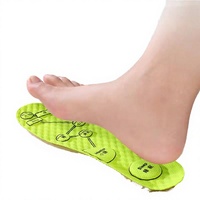 Semelles de massage des points d'acupuncture JS, douces, absorbant les chocs, désodorisantes, en PU, pour bottes de sport, chaussures décontractées, chaudes