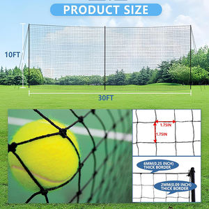 Filet de protection encastré sur mesure 30x10 pieds, robuste, multi-sports pour le basketball et le football - Product Image 4