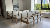 Chaise de réception de soins de santé Mobilier médical Clinique hospitalière Banc trois places Bureau d'hôpital Chaise d'attente