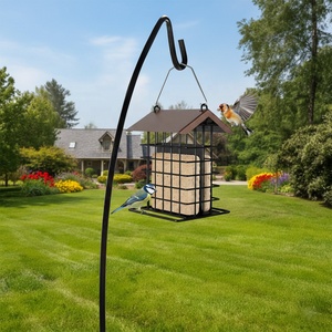 Mangeoire suspendue en métal pour l'extérieur, pour gâteaux <span class=keywords><strong>de</strong></span> graines, boules <span class=keywords><strong>de</strong></span> graisse et suets, pour oiseaux sauvages et écureuils, modèle Factory Garden - Product Image 3