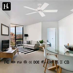 Vintage-style <b>ceiling</b> fan with silent operation, 5 MDF blades, white, 3-speed, zippered - Product Image 3