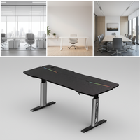 Bureau debout électrique en aluminium AOR ESPORT S1 à double moteur - Design moderne, réglage intelligent, bureau de travail pour la maison, la chambre ou le bureau