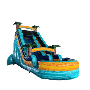 <span class=keywords><strong>Toboggan</strong></span> aquatique commercial de 15 pieds à double voie <span class=keywords><strong>avec</strong></span> grande piscine, <span class=keywords><strong>toboggan</strong></span> aquatique gonflable pour enfants, amusement estival - Product Image 2