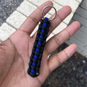 2025 mỏng màu xanh dòng sang trọng Paracord Keychain dây buộc với màu sắc tùy chỉnh Gấp thiết kế thoải mái cắm trại ngoài trời Carabiner - Product Image 4