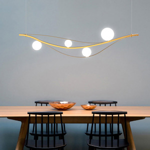 Lámpara de Techo de Diseño Italiano para Restaurante Nórdico, Estilo Postmoderno, Minimalista, de Lujo, Artística, para Bar, Rectangular, Creativa, para Tienda - Product Image 6