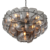 Lustre suspendu personnalisable en forme de fleur nordique, options de taille et de couleur disponibles pour restaurant, centre commercial, hôtel, hall