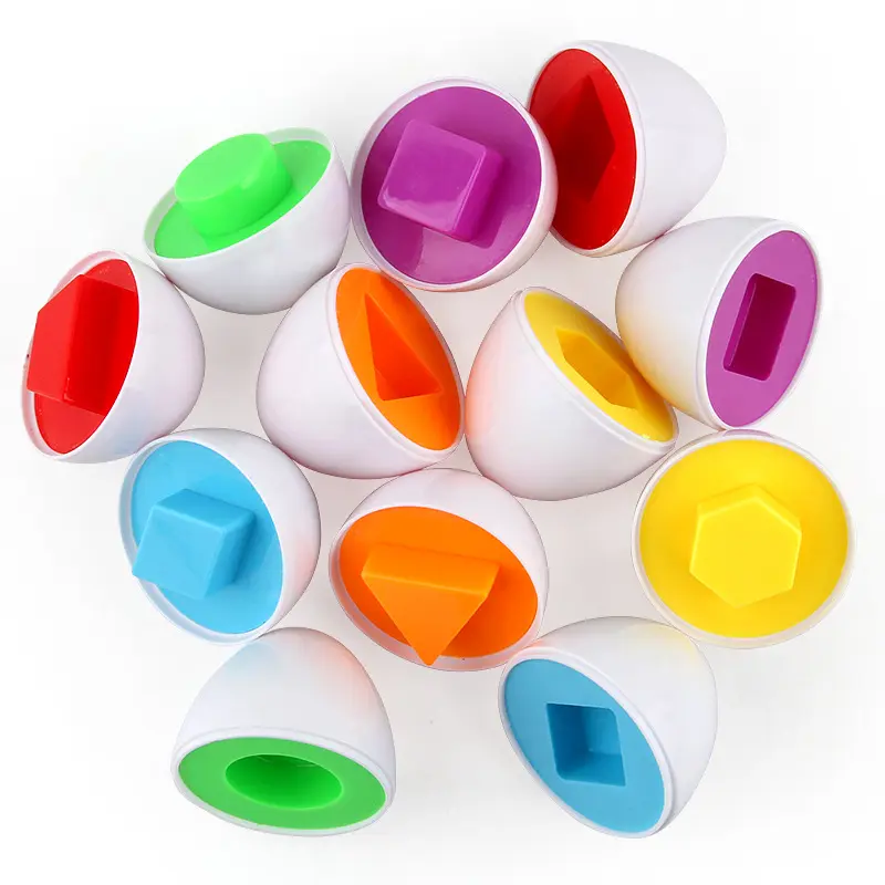 HOYE शिल्प सिमुलेशन अंडा खिलौने रंग सीखने खिलौने आकार मिलान खेल बच्चों के लिए
