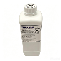 Encre DTF 1000 ml aux couleurs vives CMYK Blanc à base d'eau résistante à la décoloration pour l'impression par transfert sur vêtements, sweats à capuche, t-shirts et films PET