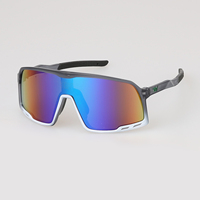 Gafas de Sol Deportivas Unisex de Alta Calidad OEM, Protección UV400, Diseño Cuadrado de Montura Completa, Colores Blanco, Gris y Rosa, Embalaje Personalizado, China