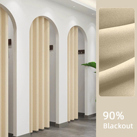 XinLan Vestiaire Rideau Blackout Oeillet Top Cloison Rideau pour Magasin de Vêtements