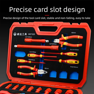 Bộ dụng cụ cầm tay <span class=keywords><strong>OEM</strong></span> bằng thép không gỉ cách điện VDE 1000V, bao gồm kìm và tua vít - Product Image 4