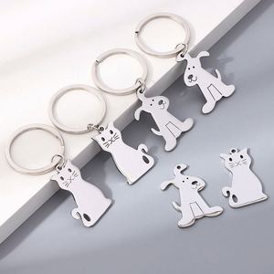 Factory Can Customize Cute Pet Metal <b>Keychains</b> Cats and Dogs Providing Personalized Promotional Gifts for Festivals - Product Image 1