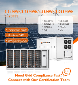 1Mwh 5Mwh 10Mwh 20-Fuß <span class=keywords><strong>40</strong></span>-Fuß-Behälter 10-jährige Lebensdauer Außen batteries chrank Basis Solar batterie Energie speichers ystem - Product Image 2