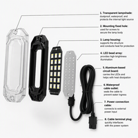 Lampes LED tout-terrain LD DREAM 16 Pod Full Angle RGBW Multicolore IP67 Étanche 12V pour Châssis et Cavités de Roues de Véhicules Tout-Terrain, Lot de 2, 8 Voies