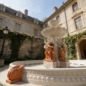 Water Fountain <strong>Wedding</strong> Fountain Landscaping <strong>Decoration</strong> Ornaments Garden Outdoor Courtyard Waterscape Flowers Wishing <strong>Pool</strong> - Product Image 3