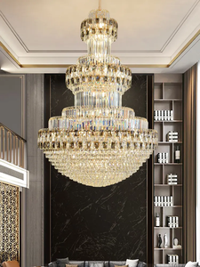 Tùy chỉnh sang trọng LED Đèn Chùm Pha Lê Trần chiếu sáng cho biệt thự phòng khách & khách sạn tùy chọn điện áp - Product Image 5