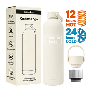 Minimalist Appearance Water <b>Bottle</b> Rubber Coated Slim Mouth Vacuum Insulated Reusable Student Office Portable Water <b>Bottle</b> - Product Image 1