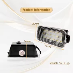 Luz LED Blanca de 18SMD para Matrícula de Coche, para Ford Fiesta JA8, Focus <span class=keywords><strong>DA3</strong></span> DYB, S-MAX, C-MAX - Product Image 4