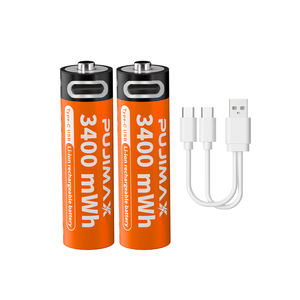 Fujimax harga grosir baterai Aa isi ulang Usb 2 buah baterai Lithium-ion 1.5v 1480mah untuk peralatan rumah tangga - Product Image 1