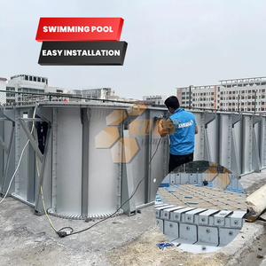 สระน้ำหนักเหนือพื้นดินมีโครงที่ปลอดภัยต่อสิ่งแวดล้อมยาวนานสำหรับสภาพเขตร้อน - Product Image 1