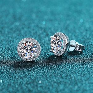 Joyería fina para mujer, pendientes de diamantes de moissanita de Plata de Ley 925 chapados en oro blanco de lujo - Product Image 4