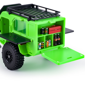 Rimorchio da Campeggio Fuoristrada 1/18 1/24 con Adesivi, Rimorchio Utilitario Fai-da-Te per Parti di Aggiornamento TRX4M SCX24 RC Crawler - Product Image 6