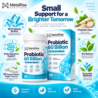 Capsules de probiotiques et prébiotiques à étiquette privée OEM, complément alimentaire pour la digestion et la nutrition intestinale, 30 unités