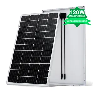 Yüksek verimli panneaux solaires 120W 100 watt güneş paneli 120w 12V 24V pil için monokristal silikon güneş paneli kiti