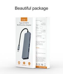 Hub Tipo-C 5 en 1 de Alta Calidad, 4K para HDMI, Estación de Conexión Multipuerto con USB3.0, SD, TF, Adaptador de Carga USB-C PD para Macbook Pro - Product Image 6