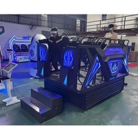 Simulateur de montagnes russes 9 joueurs équipement éducatif intérieur de réalité virtuelle en métal et en plastique